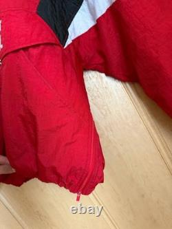 CHICAGO BULLS 90s 1\4 ZIP PUFFER HOODED JACKET VINTAGE STARTER ERA JORDAN SZ XL