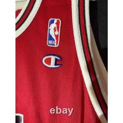 Champion Michael Jordan Chicago Bulls 45 Jersey Red NBA Vintage Size 48 NWT