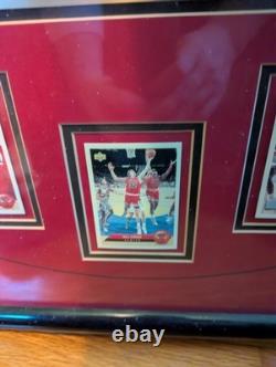 Chicago Bulls 1991-1993 NBA Champions Framed UPPER DECK cards Jordan, Pippen