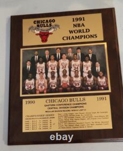 Chicago Bulls 1991 NBA World Champions 25th Anniversary Plaque +BONUS