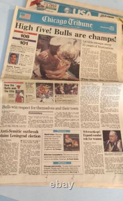 Chicago Bulls 1991 NBA World Champions 25th Anniversary Plaque +BONUS
