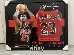 Chicago Bulls Michael Jordan Framed Photo Display NBA Basketball Black Red
