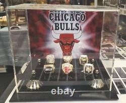Chicago Bulls Michael Jordan Ring set With Display Case