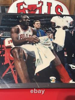Chicago Bulls folding Court side Chair. Be like Mike. With Photo