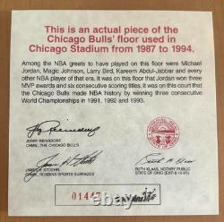 Chicago Stadium Bulls Floor Red 1987-1994 Michael Jordan 6x6 Hard to find with COA
