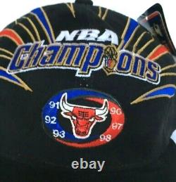 Chicago bulls 1998 nba championship vintage black hat 91 92 93 96 97 98 new