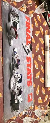 Deadstock 1986 1987 Jordan 2 NIKE STORE DISPLAY POSTER FINAL STATS NEW $765