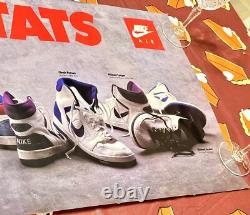Deadstock 1986 1987 Jordan 2 NIKE STORE DISPLAY POSTER FINAL STATS NEW $765