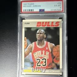 Fleer 1987-88 Michael Jordan Chicago Bulls Basketball Card #59 PSA