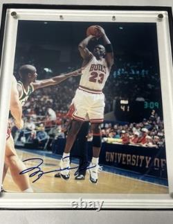 Framed Michael Jordan 8x10 Autographed Photo withCOA