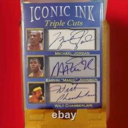 G2U Michael Jordan Magic JohnsonWilt Chberlain Triple Autograph