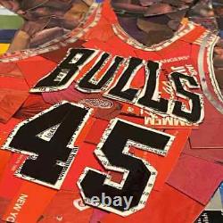 Handmade card art! Michael Jordan SI Sports Card Mosaic made from cut cards