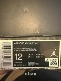 Jordan 3 White Cement Reimagined Size 12 100% Authentic W Recipe Ds