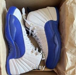Jordan Air Jordan 12 Retro Game Royal High Top White Blue Leather Sneakers
