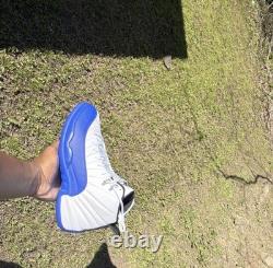 Jordan Air Jordan 12 Retro Game Royal High Top White Blue Leather Sneakers