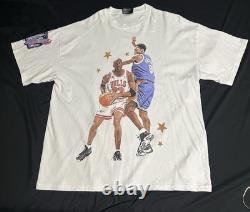 Kobe Bryant Michael Jordan 1998 New York All Star Game Shirt Vintage Style Large