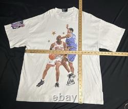 Kobe Bryant Michael Jordan 1998 New York All Star Game Shirt Vintage Style Large