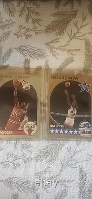 LOT of 2 Rare&Sought After Michael Jordan NBAHOOPS CARDS #5 A CRAZY AMAZIN
