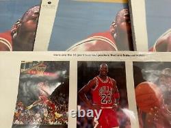 Lot of 10 Sealed RARE MICHAEL JORDAN 1991 POSTER BOOK 17x12, 12 11x16 TEAR OU