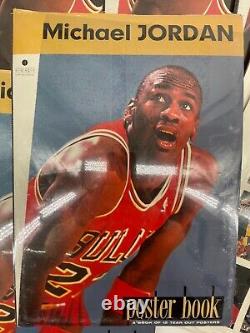 Lot of 10 Sealed RARE MICHAEL JORDAN 1991 POSTER BOOK 17x12, 12 11x16 TEAR OU