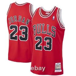 M&N Michael Jordan Chicago Bulls 1997/98 HWC Authentic Jersey Scarlet Size 5XL