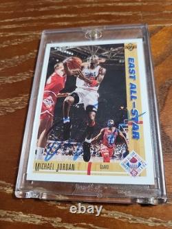 MICHAEL JORDAN 1990-91 U. D. East All-Star #69 (HARD-SIGNED AUTO) WithCOA (A. E. U.)