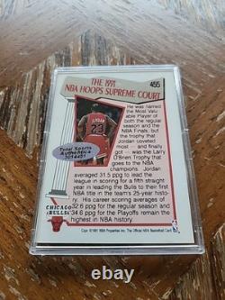 MICHAEL JORDAN 1991-92 NBA Hoops Supreme Court #455 (HAND-SIGNED AUTO) WithCOA TSA