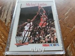 MICHAEL JORDAN 1991-92 NBA Hoops Supreme Court #455 (HAND-SIGNED AUTO) WithCOA TSA