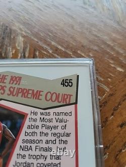 MICHAEL JORDAN 1991-92 NBA Hoops Supreme Court #455 (HAND-SIGNED AUTO) WithCOA TSA