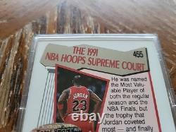 MICHAEL JORDAN 1991-92 NBA Hoops Supreme Court #455 (HAND-SIGNED AUTO) WithCOA TSA
