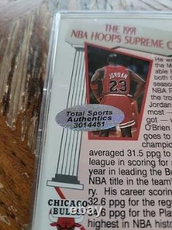 MICHAEL JORDAN 1991-92 NBA Hoops Supreme Court #455 (HAND-SIGNED AUTO) WithCOA TSA