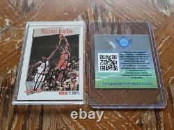 MICHAEL JORDAN 1991-92 NBA Hoops Supreme Court #455 (HAND-SIGNED AUTO) WithCOA TSA