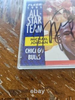 MICHAEL JORDAN 1991 Fleer All-Star Team #211 (HAND-SIGNED AUTOGRAPH) WithCOA (AD)