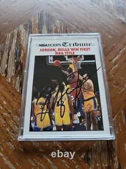 MICHAEL JORDAN 1991 NBA Hoops Finals #542 (HAND-SIGNED AUTOGRAPH) WithCOA (TSA)