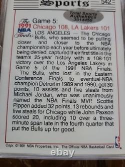 MICHAEL JORDAN 1991 NBA Hoops Finals #542 (HAND-SIGNED AUTOGRAPH) WithCOA (TSA)
