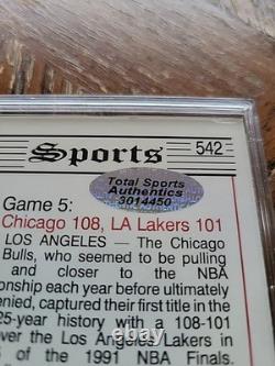 MICHAEL JORDAN 1991 NBA Hoops Finals #542 (HAND-SIGNED AUTOGRAPH) WithCOA (TSA)