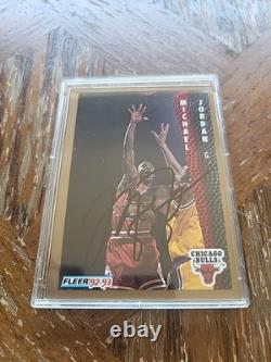 MICHAEL JORDAN 1992-93 Fleer Basketball #32 (HAND-SIGNED AUTOGRAPH) WithCOA (TSA)