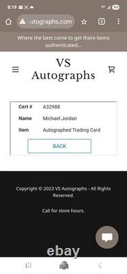 MICHAEL JORDAN 1992-93 Fleer Slam Dunk #273 HAND-SIGNED AUTO WithCOA VS Autographs
