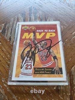 MICHAEL JORDAN 1992-93 U. D. Back To Back MVP #67 (HAND-SIGNED AUTO) WithCOA (TSA)