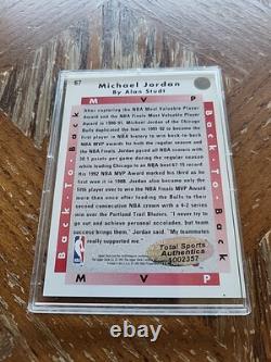 MICHAEL JORDAN 1992-93 U. D. Back To Back MVP #67 (HAND-SIGNED AUTO) WithCOA (TSA)