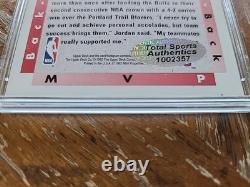MICHAEL JORDAN 1992-93 U. D. Back To Back MVP #67 (HAND-SIGNED AUTO) WithCOA (TSA)