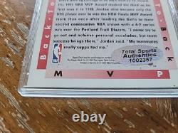 MICHAEL JORDAN 1992-93 U. D. Back To Back MVP #67 (HAND-SIGNED AUTO) WithCOA (TSA)
