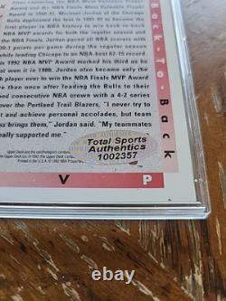 MICHAEL JORDAN 1992-93 U. D. Back To Back MVP #67 (HAND-SIGNED AUTO) WithCOA (TSA)