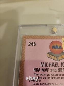 MICHAEL JORDAN 1992 Fleer NBA Award Winner #246 (HARD-SIGNED AUTO) WithCOA (AEU)