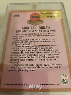 MICHAEL JORDAN 1992 Fleer NBA Award Winner #246 (HARD-SIGNED AUTO) WithCOA (AEU)