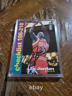 MICHAEL JORDAN 1995 UPPER DECK Checklist #210 (HAND-SIGNED AUTOGRAPH) WithCOA RCA