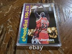 MICHAEL JORDAN 1995 UPPER DECK Checklist #210 (HAND-SIGNED AUTOGRAPH) WithCOA RCA
