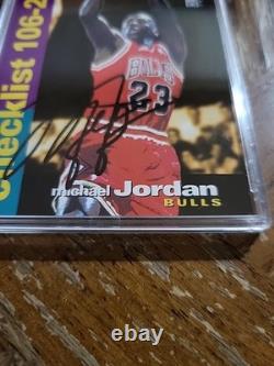 MICHAEL JORDAN 1995 UPPER DECK Checklist #210 (HAND-SIGNED AUTOGRAPH) WithCOA RCA