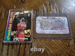 MICHAEL JORDAN 1995 UPPER DECK Checklist #210 (HAND-SIGNED AUTOGRAPH) WithCOA RCA