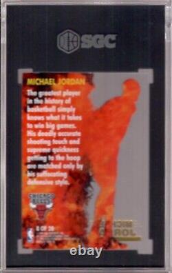 MICHAEL JORDAN 1996-97 NBA Hoops Hot List Insert #8 SGC 8.5 NM-MT+ Chicago Bulls